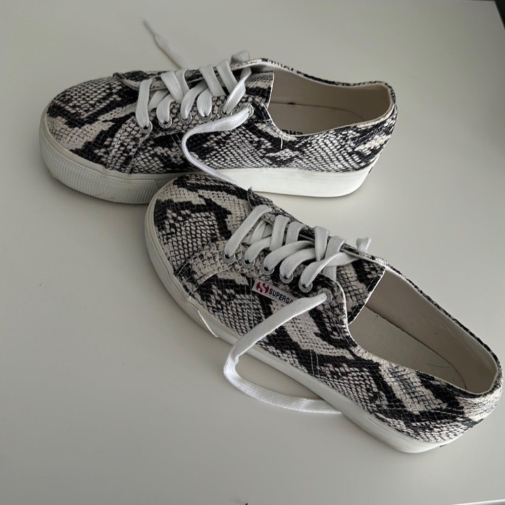 Superga snakeskin platform sneakers